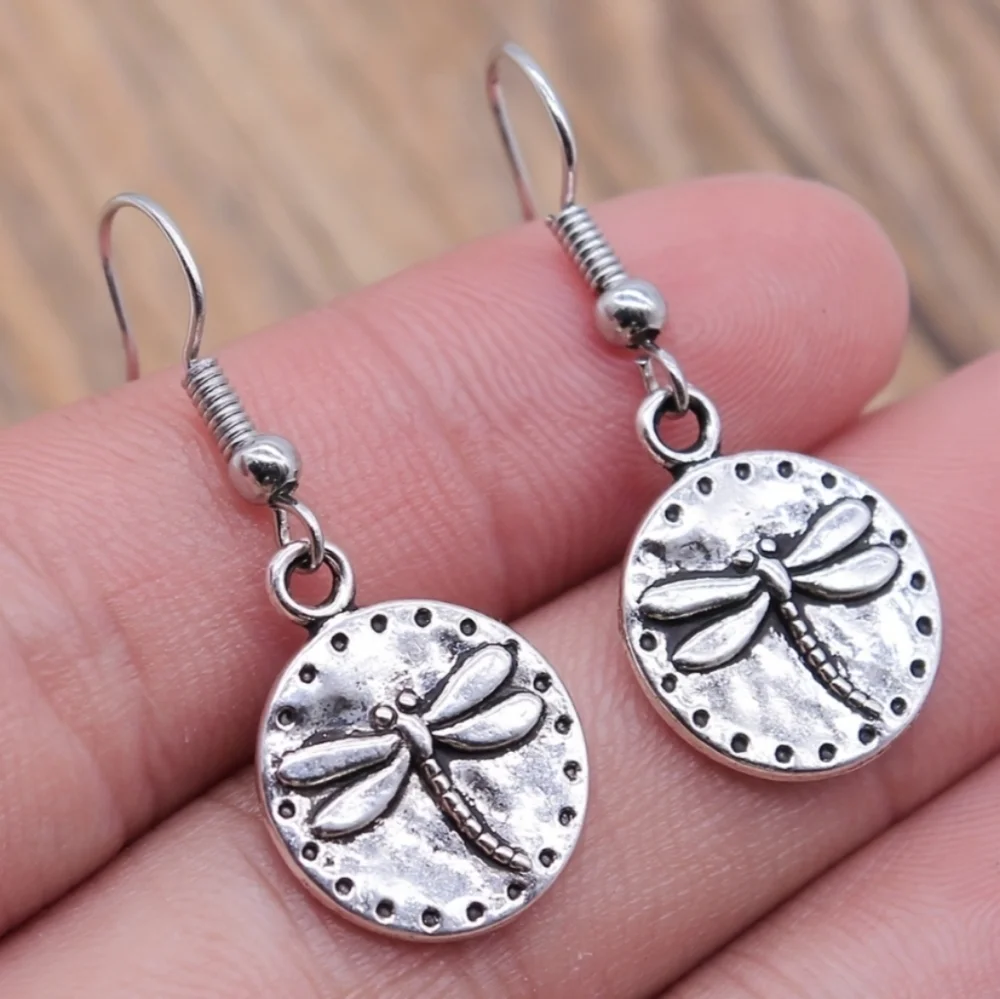 NEW Dragonfly Silver Earrings